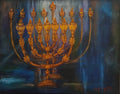 OIL, FIRE, LIGHT MENORAH AND CHANUKAH PROPHETIC ART BOXED CANVAS PRINTS