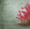 Marriage Covenant Protea and scripture boxed canvas prints of original prophetic art by Hephzibah