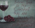 MARRIAGE COVENANT 1 CROPPED GRAPES WINE WORDS PROPHETIC ART BOXED CANVAS PRINTS