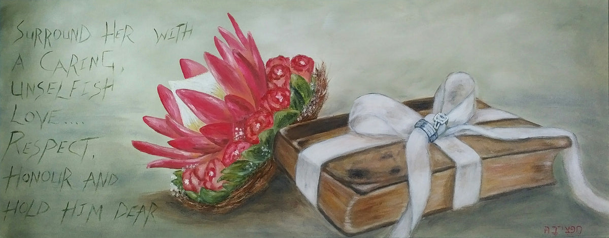 MARRIAGE COVENANT 2 FULL PROTEA BIBLE SCRIPTURE PROPHETIC ART BOXED CANVAS PRINTS FROM ORIGINAL ART