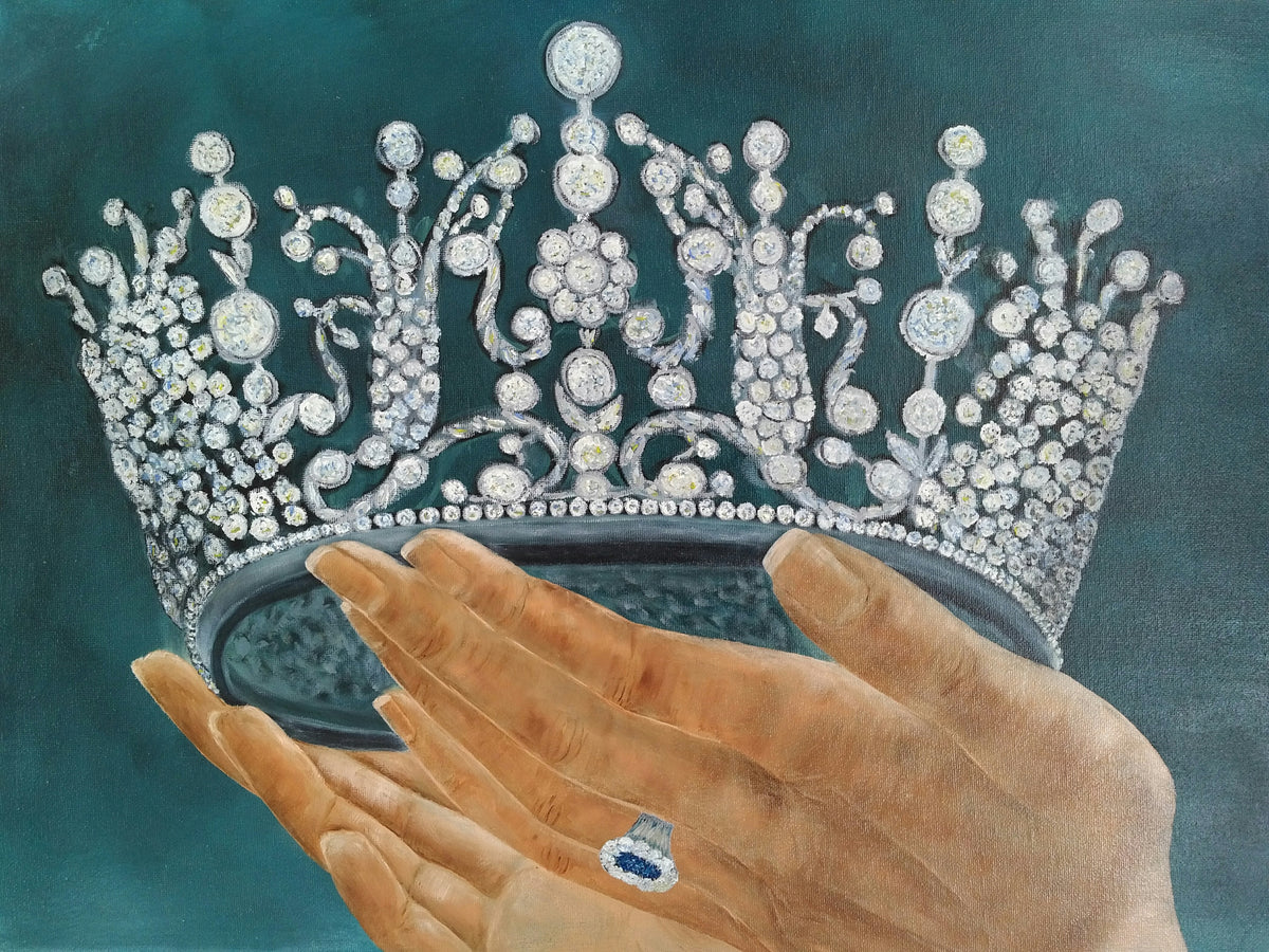 5 RECEIVE YOUR CROWN boxed canvas prints of original Prophetic Art By Hephzibah paintings